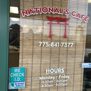 National's Cafe - Sunday, March 24, 2019: hours. - Japanese Near Me - Carson City, Nevada