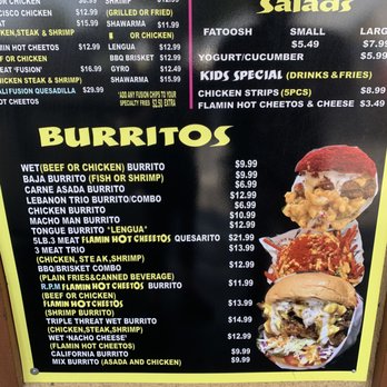 Fatima's Grill - Menu. - Mediterranean Near Me - Downey, California