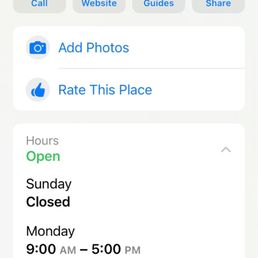 Hours on Google