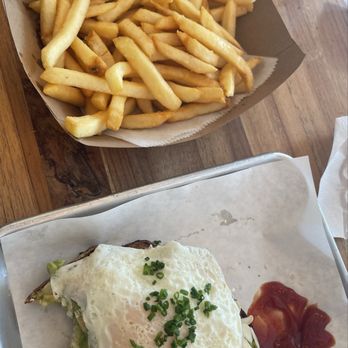 Dulce De Leche Bakery - French fries with avocado sauce and egg - Bakeries Near Me - West New York, New Jersey Dulce De Leche Bakery - French fries with avocado sauce and egg - Bakeries Near Me - West New York, New Jersey