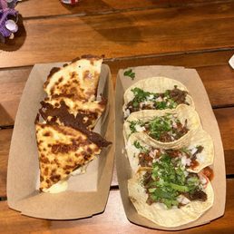 Tacos and quesadilla Tacos and quesadilla
