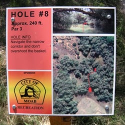 Old City Park Disc Golf Course - Beautiful markers at each hole.