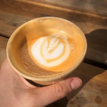 Origin Coffee Lab & Kitchen - Red cappuccino-- made with rooibos tea pulled like espresso (no coffee or caffeine!) - Coffee & Tea Near Me - Arlington, Virginia