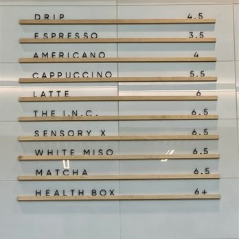 INC Coffee Roasters - Wall menu - Coffee & Tea Near Me - Foothill Ranch, California INC Coffee Roasters - Wall menu - Coffee & Tea Near Me - Foothill Ranch, California