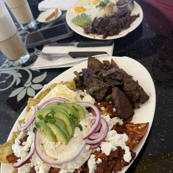 Anteiku Cafe - Chilaquiles w/steak and luffys steak and eggs - Coffee & Tea Near Me - Baldwin Park, California