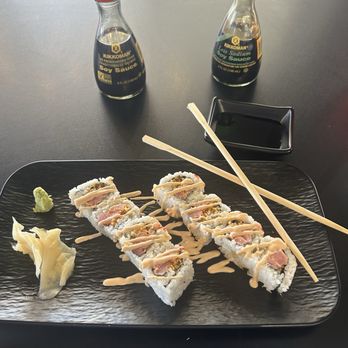 Fusion Tea Lounge - Sushi Burrito and spicy tuna crunch roll. - Bubble Tea Near Me - Tempe, Arizona