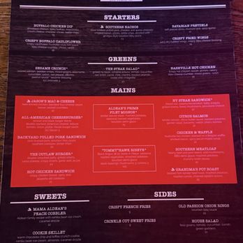 Jason Aldean’s Kitchen + Bar - Menu today 8/28 - Bars Near Me - Las Vegas, Nevada