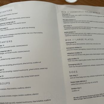 Slanted Door - Menu - Vietnamese Near Me - Napa, California