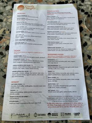 Menu photo 2 Gravity Heights - Mission Valley San Diego, CA