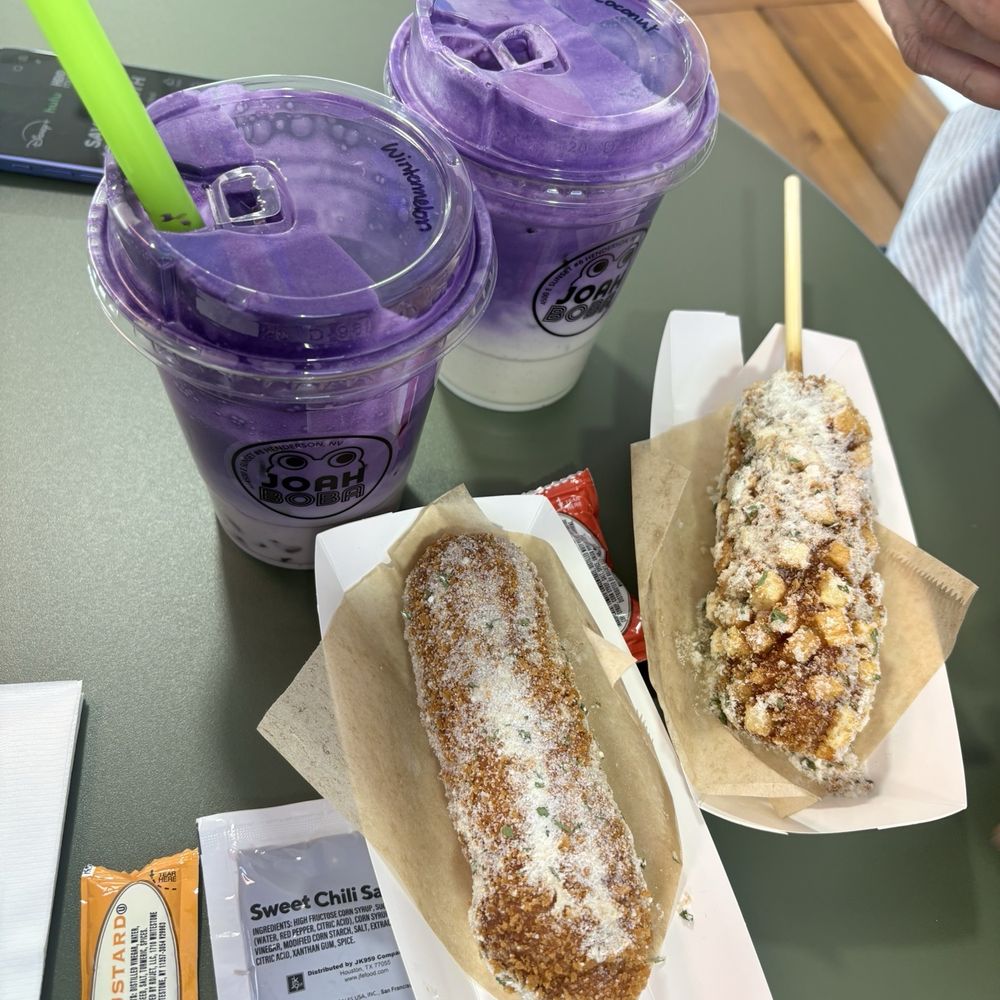Wintermelon and coconut milk tea & k-dogs Wintermelon and coconut milk tea & k-dogs