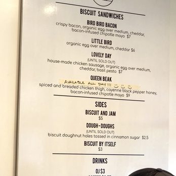 Bird Bird Biscuit - Menu - Breakfast & Brunch Near Me - Austin, Texas