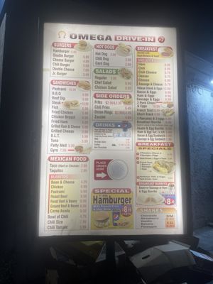 Menu photo 5 Omega Drive-In Orange, CA
