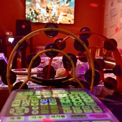 Forever Music Studio - June 13, 2025 | Friday Night | Part of Inside of the private karaoke room | Tambourines were included!
