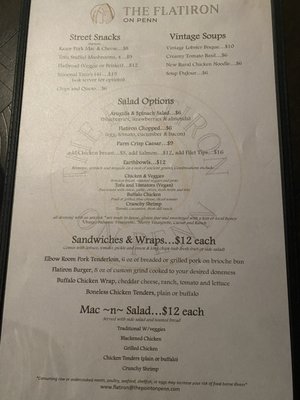 Menu photo 3 Flatiron Indianapolis, IN