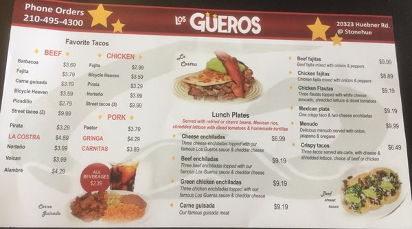 Menu photo 5 Los Tacos Gueros San Antonio, TX Menu photo 5 Los Tacos Gueros San Antonio, TX