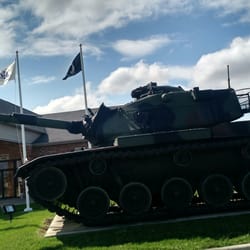 Stone City VFW Post 2199 - Tank in front of building