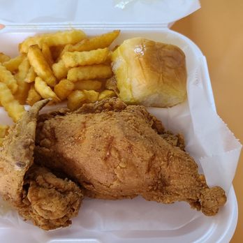 Two Cooking Cousins - a meal in a styrofoam container - Seafood Near Me - Jacksonville, Florida