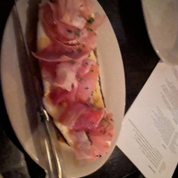 Carmela’s - Appetizer Ricotta Crostini prosciutto cotto, hazelnuts, honey. - Italian Near Me - Hollywood, Florida Carmela’s - Appetizer Ricotta Crostini prosciutto cotto, hazelnuts, honey. - Italian Near Me - Hollywood, Florida