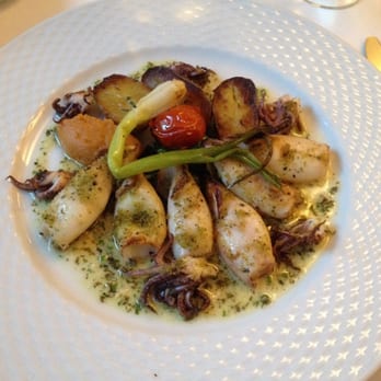 Le Cezanne - Squid with roast potatoes and a garlic butter sauce :-)) - French Near Me - Munich, BY