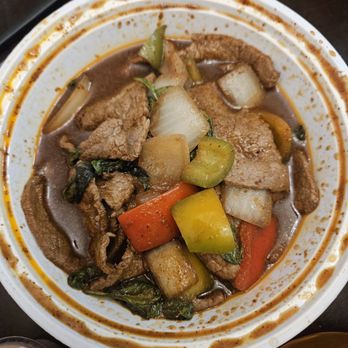 Gub Khao Thai Restaurant - Pad Kha Prow (Thai Basil Sauce) Beef - Thai Near Me - Paterson, New Jersey Gub Khao Thai Restaurant - Pad Kha Prow (Thai Basil Sauce) Beef - Thai Near Me - Paterson, New Jersey