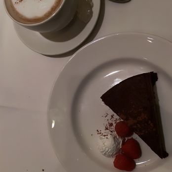 The Capital Grille - latte and Flourless Chocolate Espresso Cake - Steakhouses Near Me - Phoenix, Arizona The Capital Grille - latte and Flourless Chocolate Espresso Cake - Steakhouses Near Me - Phoenix, Arizona