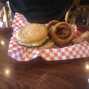 Hippo Burgers - Hippo Avocado Burger Onion Rings - Burgers Near Me - Humble, Texas
