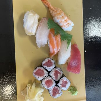 Blue Ocean Japanese Restaurant - Sushi entree: 6 nigiri and 6 tuna roll pieces - Japanese Near Me - Fairfax, Virginia Blue Ocean Japanese Restaurant - Sushi entree: 6 nigiri and 6 tuna roll pieces - Japanese Near Me - Fairfax, Virginia