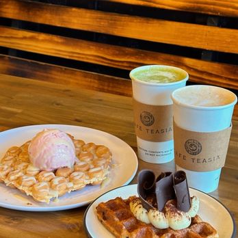 Cafe Teasia - Bubble Waffle, Chocolate Croffle, Matcha Latte, White Mocha - Coffee & Tea Near Me - River Edge, New Jersey