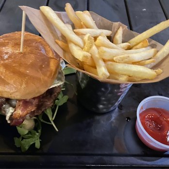 Maggie McFly's - Brie and Fig Burger (with bacon) - New American Near Me - Glastonbury, Connecticut Maggie McFly's - Brie and Fig Burger (with bacon) - New American Near Me - Glastonbury, Connecticut