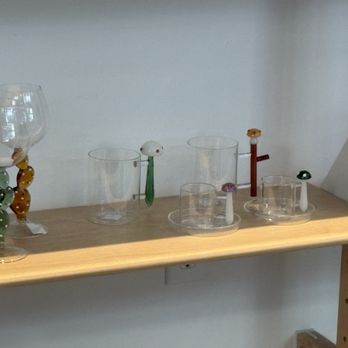 6xs Coffee Dtla - Some of the glassware for sale - Cafes Near Me - Los Angeles, California