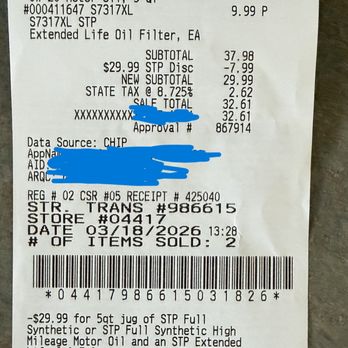Jay Wolfe Acura - Receipt for the oil filter and oil I had to pay for after the recall work was done - Car Dealers Near Me - Kansas City, Missouri Jay Wolfe Acura - Receipt for the oil filter and oil I had to pay for after the recall work was done - Car Dealers Near Me - Kansas City, Missouri