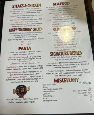 Menu photo 4 Ray's Ribhouse Leamington, ON Menu photo 4 Ray's Ribhouse Leamington, ON