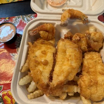 Mikey's Fry House - Sole, shrimp, fries. Mikey's sauce on the side. - Seafood Near Me - Riverside , California Mikey's Fry House - Sole, shrimp, fries. Mikey's sauce on the side. - Seafood Near Me - Riverside , California