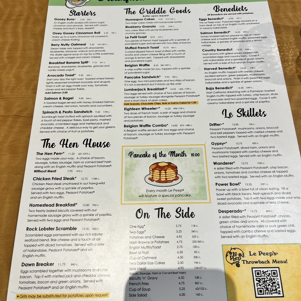 Le Peep - Menu - Breakfast & Brunch Near Me - Nashville, Tennessee Le Peep - Menu - Breakfast & Brunch Near Me - Nashville, Tennessee
