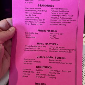 Big Jim's Restaurant & Bar - Bar menu - American Near Me - Pittsburgh, Pennsylvania