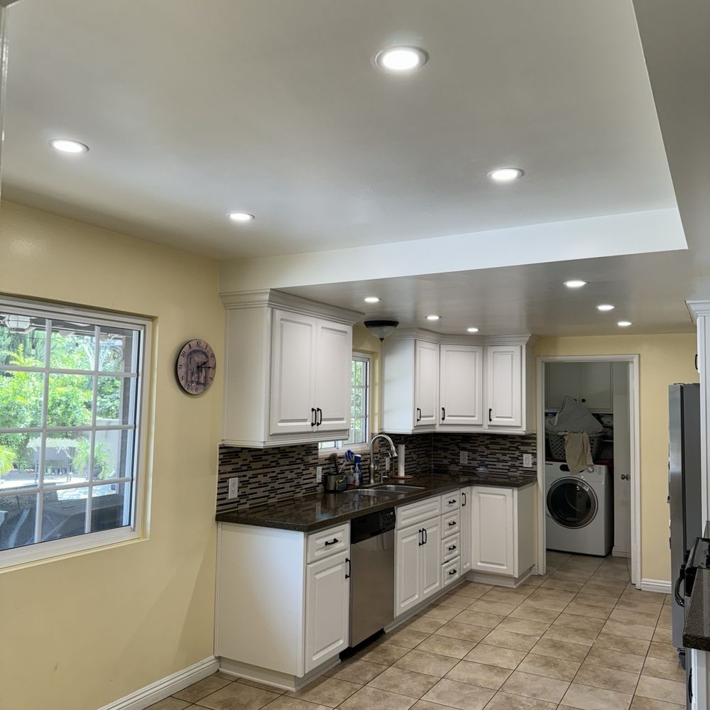 Kings Electric - Our new LED LIGHTS WENT FROM  3inch diameter to a 4 inch . Very clean job - Electricians Near Me