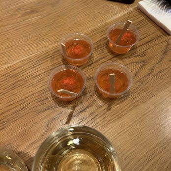 JaM Cellars - Chardonnay and rose Jell-O shots - Wine Tasting Room Near Me - Napa, California