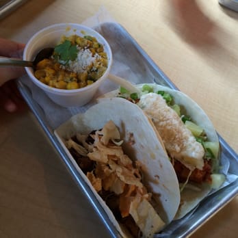 Tacos 4 Life - The Counselor and Ono Shrimp with cream corn - Mexican Near Me - Conway, Arkansas Tacos 4 Life - The Counselor and Ono Shrimp with cream corn - Mexican Near Me - Conway, Arkansas