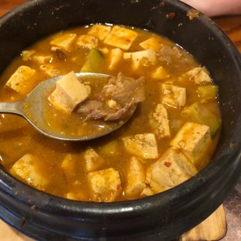 Korean Grill - Soy bean stew with sliced pork - Korean Near Me - Woodbridge, Virginia Korean Grill - Soy bean stew with sliced pork - Korean Near Me - Woodbridge, Virginia