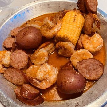Crab Kingdom - Shrimp and sausage boil. - Seafood Near Me - Wichita Falls, Texas Crab Kingdom - Shrimp and sausage boil. - Seafood Near Me - Wichita Falls, Texas