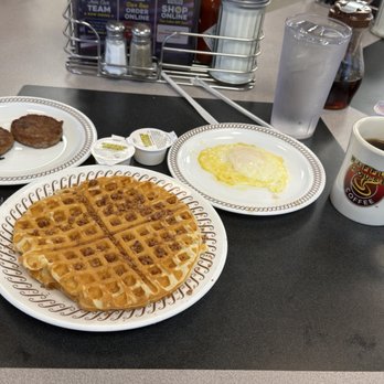 Waffle House - Cinnamon crunch waffle. - American Near Me - Arlington, Texas Waffle House - Cinnamon crunch waffle. - American Near Me - Arlington, Texas