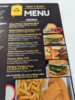 Menu photo 8 Sean's Shack Raleigh, NC