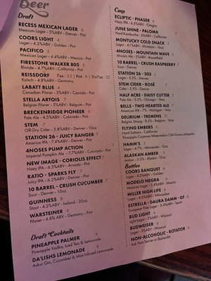Menu photo 3 Campus Lounge Denver, CO