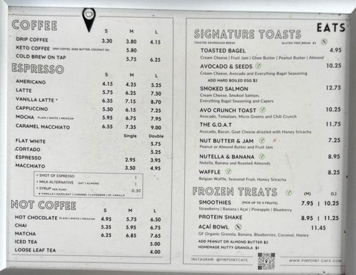 Menu photo 1 Pinpoint Cafe San Diego, CA