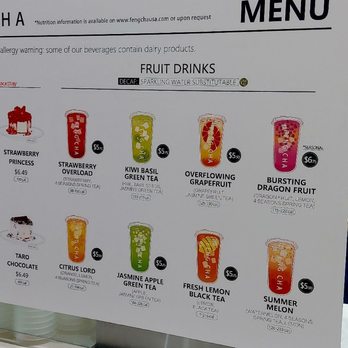 Feng Cha - a menu for a variety of drinks - Bubble Tea Near Me - West Lafayette, Indiana Feng Cha - a menu for a variety of drinks - Bubble Tea Near Me - West Lafayette, Indiana
