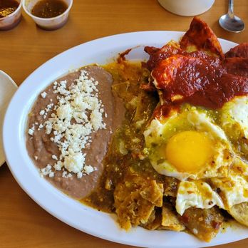 Sunshine Mexican Cafe - Chilaquiles, three flavors (custom order) - Mexican Near Me - Joliet, Illinois