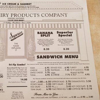 Superior Dairy - Ice Cream & Frozen Yogurt Near Me - Hanford, California