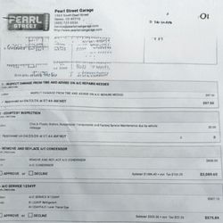 Pearl Street Garage - Estimate for pearl garage