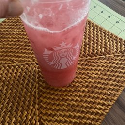 this is supposed to be a passion fruit mango iced tea there's no fruit in there and is water down. this is supposed to be a passion fruit mango iced tea there's no fruit in there and is water down.