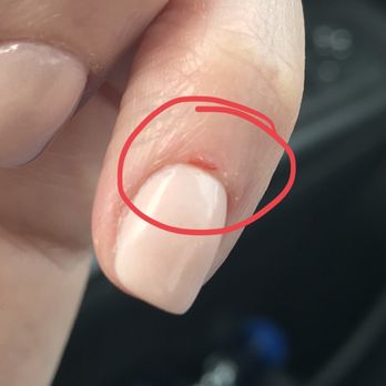 Modern Nails Boutique Salon - Bloody cuticle that actually dripped blood, was smeared onto another nail and had to be filed out from the polish. - Nail Salons Near Me - Charlotte, North Carolina